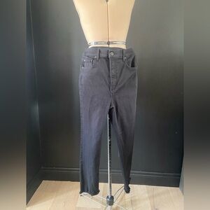 Denim forum Lola high rise skinny crop Women's Black Jeans